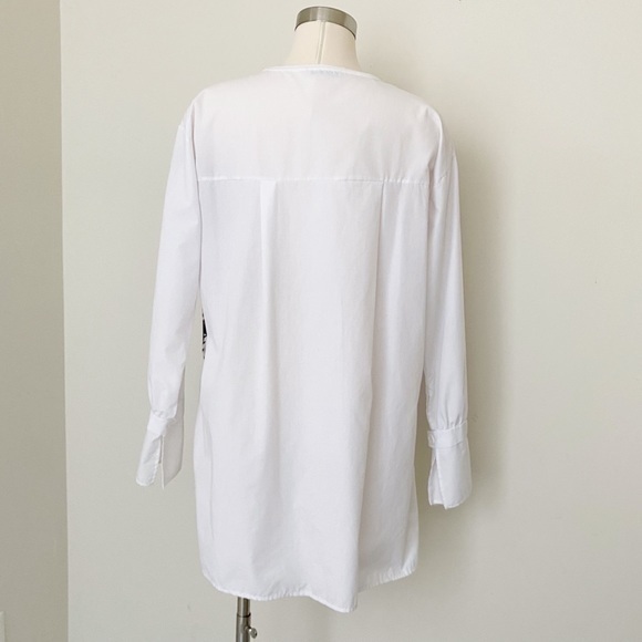 Zara white long sleeves graphic t-shirt - Picture 6 of 8